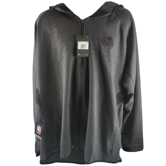 Nike Golden State Warriors Showtime Thermaflex Zip-Up Hoodie AV1535-032 (Gray)
